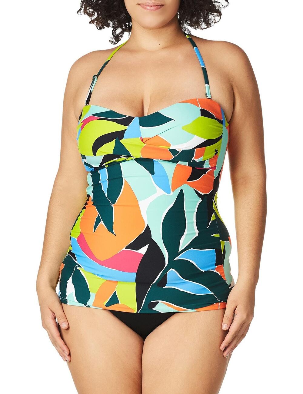 Anne Cole Women Twist Front Tankini Multi Print Size XS